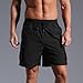 Sinzelimin Men's Bermuda Shorts 2025 Fashion Solid Color Slim Fit 5'' Cargo Pants Summer Beach Casual Comfy Short Sweatpant Style002 Black X-Large