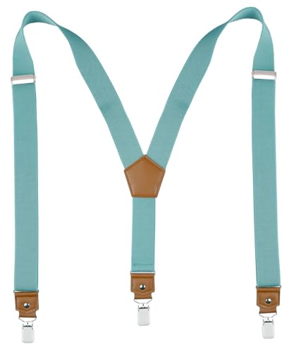 Image of Suspenders for Men Y Back Adjustable Elastic with Strong Clips 47 Inches