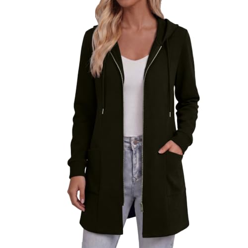 Women's Jackets Long Clothing Hooded Coats Clothes with Pockets - image 4
