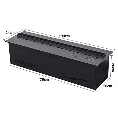 Indoor Fireplace Electric Length 70.2 to 47.2 Inches Electric Fireplace Freestanding Heater Flame Effect Fireplace with Touch Screen Buttons, Metal Panel, No Need to Reserve Vents Vertical Fireplace E