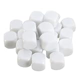 Hohopeti 30 Stück 16 teilig Quadratische Acrylwürfel mit glänzender Oberfläche Leere DIY Würfelblöcke für kreativen Spaß Robuste weiße Spielwürfel für kreative Anwendungen