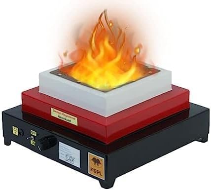 Iron Havan Kund Yagna Agnihotra Agni Kund with Achmani Spoon, Eco Friendly Pollution Free Smokeless, Size 28x28 cm, Indoor Outdoor