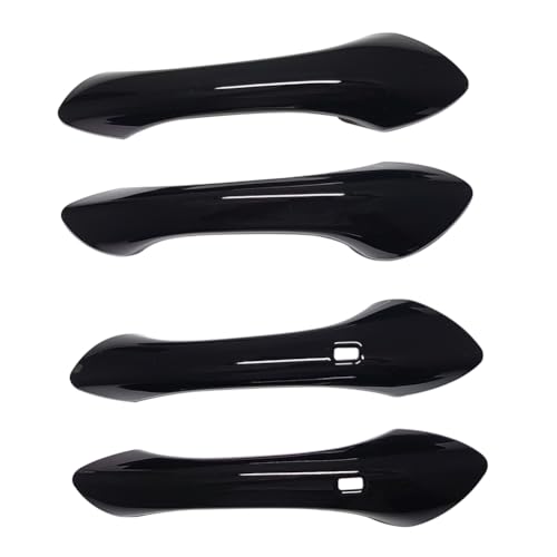 Image of AOKIO Door Handle Cover Trim Compatible for 2024 2025 Chevy Trax Accessories (Glossy Black with Smart Keyhole)