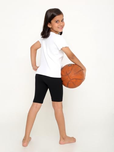 Image of TotzTouch Girls Cotton Stretchable Cycling Shorts | Girls Summer Shorts