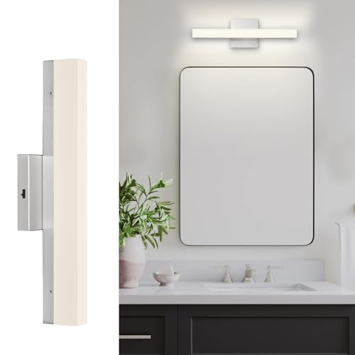 Image of Wall Sconce, Modern LED Light Bar Lighting Fixtures for Vanity, Dimmable Bathroom Sconce, 5CCT Dimmable NO Flicker and Eye Protection 16 in Bathroom Linear Bar Lighting16W Lamp