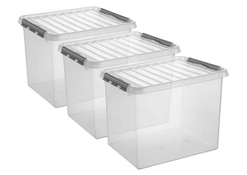 Aufbewahrungsbox mit Deckel von Sunware Q-Line 52 L 3-er Set 50 x...