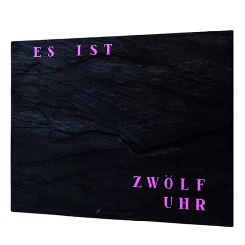 build-yours WordClock Jupiter Schiefer Optik -Moderne Wortuhr mit LED...