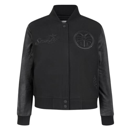 Image of Pro Standard Womens WNBA Classic Triple Black Varsity Jacket