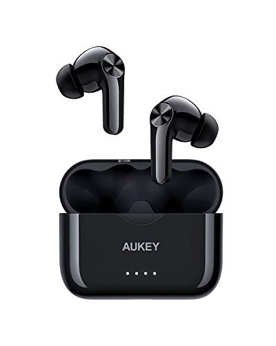 AUKEY Écouteurs Bluetooth sans Fil avec Basses Puissantes, USB-C Quick Charge, IPX5 Étanche, Microphone Intégré, Écouteurs de Sport, 25 Heures D'autonomie, Bluetooth 5