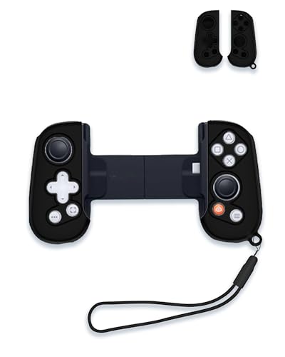 Coque en silicone pour manette de jeu mobile Backbone One, coque de protection intégrale en silicone souple anti-chute avec résistant aux chocs, antidérapant, anti-collision, noir