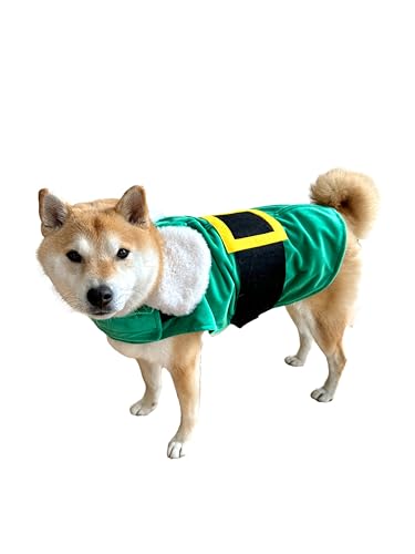 Disfraz ComfyCamper Manto y Sombrero Elfo Verde Mediano para Perros miniatura 2