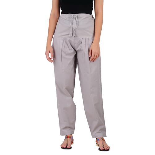 Image of Happy Bunny Salwar Pant for Women, Fine Cotton Ethnic Trousers with Drawstring Waist, Comfortable Daily, Office & Casual Wear Bottoms