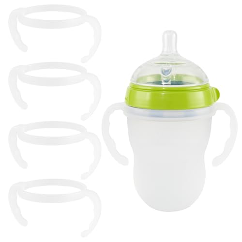 Image of Baby Bottle Handles for Comotomo Baby Bottle, Compatible Como tomo Bottle Holder for Newborn, 4 Count