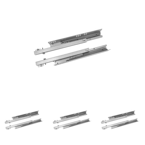 Amig - Juego de 2 guías Correderas Mod.40 de Acero Zincado para Cajones de Muebles, Cajoneras o Armarios - De Extracción Parcial con Autocierre - Resistencia de carga: 25 Kg/Par - Medidas: 400 mm