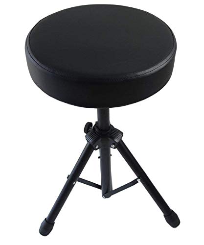 YiYa Drum Throne Stool Adjustable Metal Guitar Seat Sponge Padded for Kids