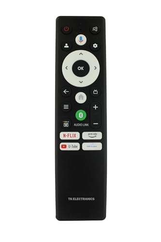 TK ELECTRANICS Remote Control Compatible with Panasonic Smart LED TV, Voice Command, Black, Infrared, 24 Buttons, 10m Range