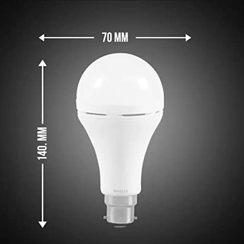 Image of Havells 12W wattage Bulb | High CRI & High Efficiency | Energy Efficient | Mercury-Free | 4KV Surge Protection | 100 Lumens Per Watt |Cool Day Light (6500K) b22d | led