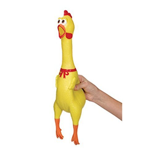 UEETEK Shrilling Huhn Spielzeug,Glabrious Drücken Schreiend Hähnchen Spielzeug Hund Spielzeug zum Spaß, 34 * 7,5 cm (L * B)