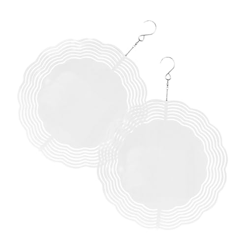 Abaodam 2Pcs Sublimation Wind Spinner Blank DIY Decorative Spinner for Garden Patio for Personalization with Your Photos Easy to Hang and Install