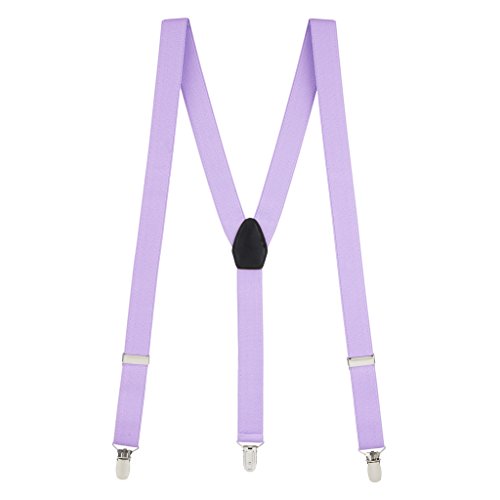 SuspenderStore Men's 1 Inch Wide Clip Suspenders (Y-Back) - LAVENDER SuspenderStore Men's 1 Inch Wide Clip Suspenders (Y-Back) - LAVENDER