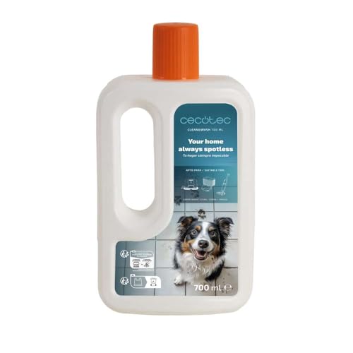 Cecotec Líquido de Limpieza para CarpetClean, Conga y Freego Clean&Wash 700ml. Solución Integral para Mantener Tapicerías, Suelos y otras Superficies Impecables, 700ml, Accesorios Aspiración