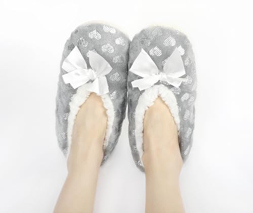 Image of Keyela Women Cozy Warm Slipper Socks, Non Slip Gripper Indoor House Socks | Soft warm cozy fabric, gripper anti-slip bottom for bedroom, lounge and all indoor daily use