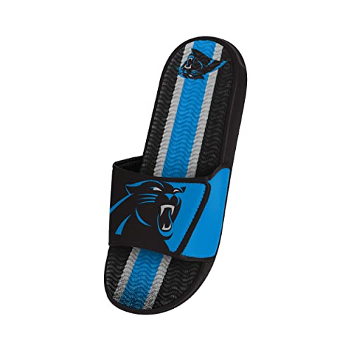 Image of FOCO mens NFL Team Stripe Logo Athletic Sport Shower Flip Flop Sandals Gel Slides