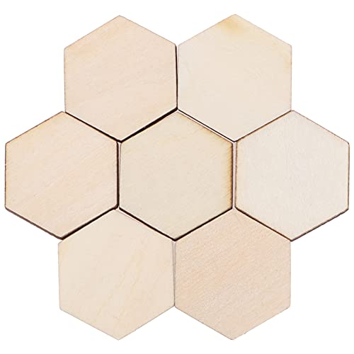 HAPINARY Piezas Decorativas Hexagonales De 25 Mm 100 Unidades Adornos De Madera Para Bodas Cumpleaños Decoración Navideña