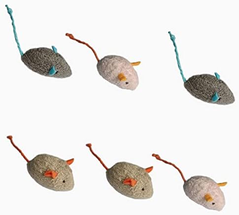 6Pcs Catnip Cat Toys Plush Mouse Cat Toys Lifelike Catnip Mouse Toys Simulation Realistic Chew Cat Toys Soft Pet Chewing Toys for Indoor Cats and Kittens