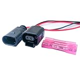 1J0 973 702 1J0 973 802 Female & Male 2 pin Connector Outer Ambient Air Temperature Sensor with Plug Pigtail for Replace 1J0973702 1J0973802