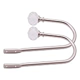 Crystal Curtain Holdback Hooks Drapery Tiebacks Tassel Holder Window Decorative Hook Set of 2 (Silve