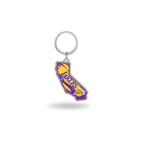 Rico Industries Unisex's NBA Golden Warriors State Shape Keychain