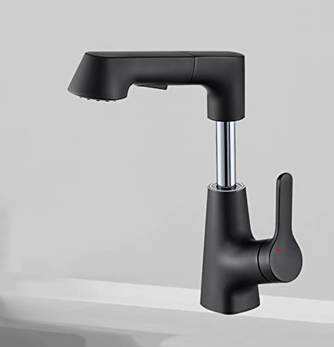 Robinet de lavabo extractible HLTYGWX : fini les éclaboussures grâce au bec rotatif 2 modes