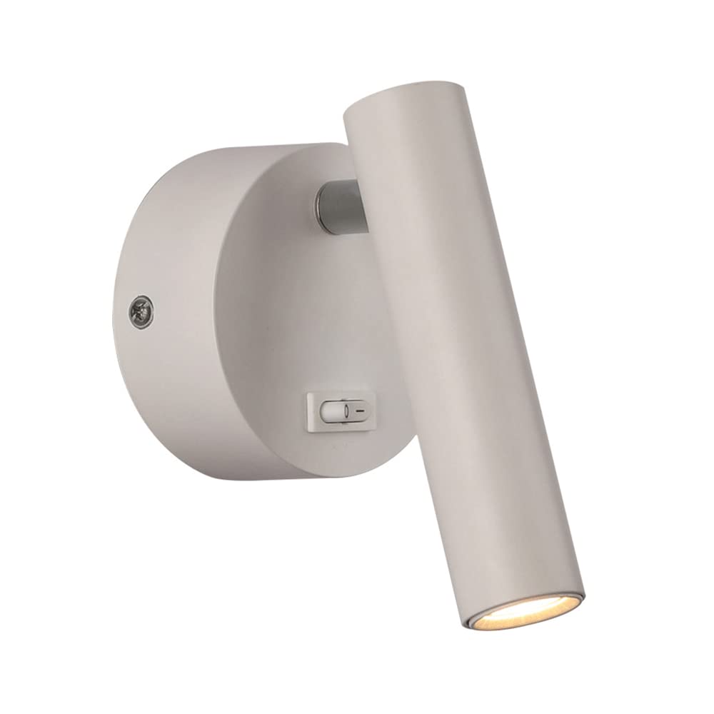 Aplique de pared LED para dormitorio con interruptor y foco de lectura ajustable