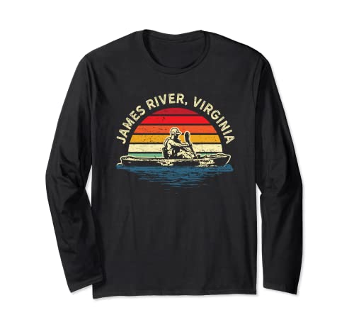 Kayak Lover James River Virginia Long Sleeve T-Shirt