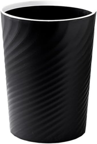 TAKEYゴミ箱 ふた付き ダストボックス 丸型 ごみ箱 スリム おしゃれ 抗菌 消臭 密閉 音無し 部屋 キッチン リビングルーム トイレ 浴室 オフィス用 プラスチック (大きい,ブラック(サークル付き))