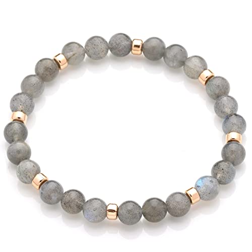 Damen Armband Mit Turmalin & Mondstein - Verstellbar, Echte Edelsteine, Geschenkverpackung