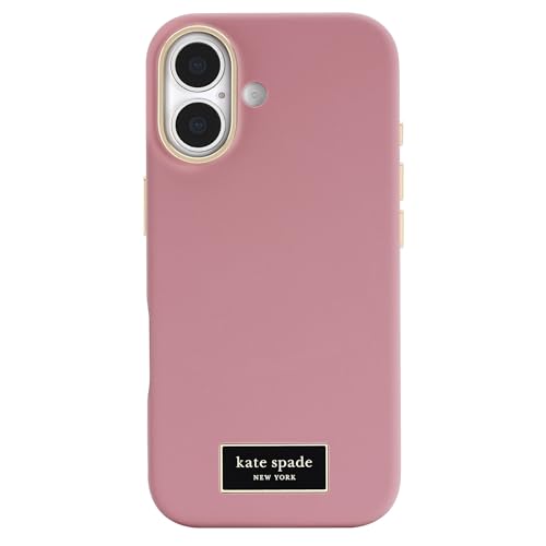 Image of kate spade new york iPhone 17 Case - Icon Dusk Rose | Compatible with MagSafe - Lightweight Designer Case for iPhone 17 with Anti-Scratch Coating and Smooth Silicone Design