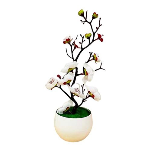 30 センチメートルリアルな花の木鉢植え人工植物水やり不要装飾ホームデスクディスプレイアクセント人工木