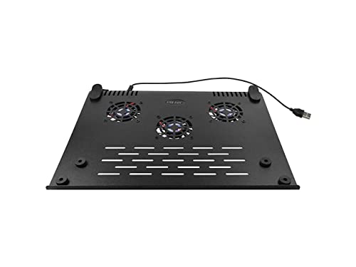 Aluminum-Notebook-Cooler-Pad-w3-60mm-Fans-Gray Aluminum Notebook Cooler Pad w/3 60mm Fans (Gray) - Image 1