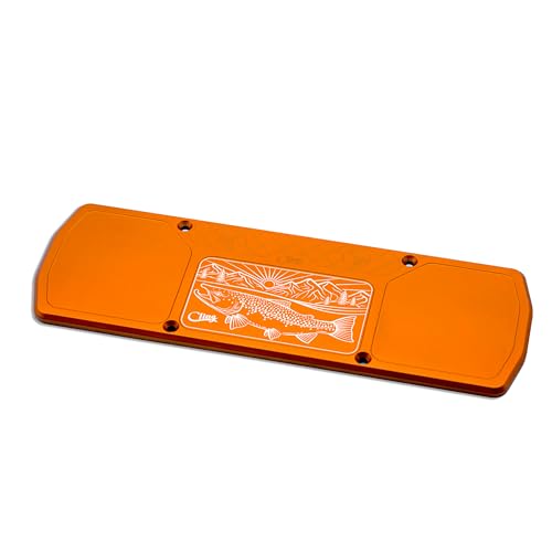Mag Grab® Boat bar Fishing Magnet - Magnetic Holder and Organizer for Fishing Tools, Pliers, Hooks, Tackle, Flies - Used for Boats, Cars, Trucks (Mountain Brown, Orange)