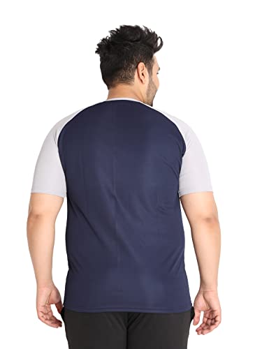 Image of CHKOKKO Men's Polyester Regular Fit Solid Sports T-Shirt