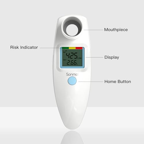 Sonmol Digital Peak Flow Meter Spirometer Asthma Copd For Adult Kids Portable Pef Forced Expiratory Volume Fev1 Lung Tester Home Medical thumb #5