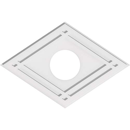 Image of Ekena Millwork CMP30X20DD-07000 Diamond Architectural Grade PVC Contemporary Urethane Ceiling Medallions 30 inchW x 20 inchH x 7 inchID x 10 1 /2 inchC x 1 inchP