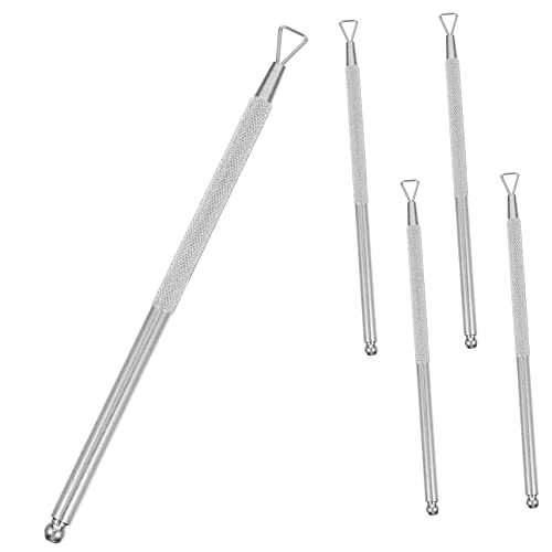 FOMIYES Ticket Scratch off Tool Gel Nail Remover Kit 5pcs Cuticle Pusher Stainless Steel Nail Trimmers