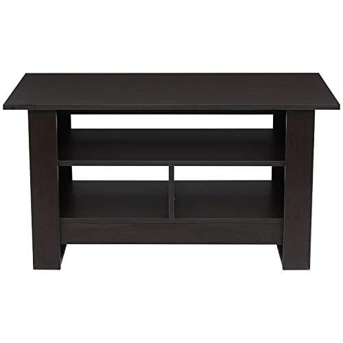 Image of Nilkamal Barcelona Engineered Wood Center Table | Coffee Table with 3 Shelves (Finish: New Wenge)