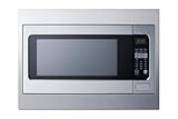 Summit 27” and 30' Built-In Microwave Oven Stainless Steel, 2.2 Cubic Feet, with Trim Kit Digital Control Panel, 1200W (27 Inch)