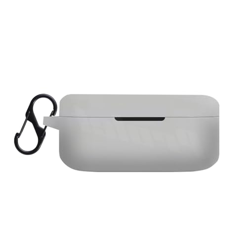 Image of EDNITA Earphone Case Cover Compatible for OnePlus Nord Buds 2r, Soft Silicone Skin Case Cover Shock-Absorbing Protective Case with Keychain - Pack of 1 (Grey)