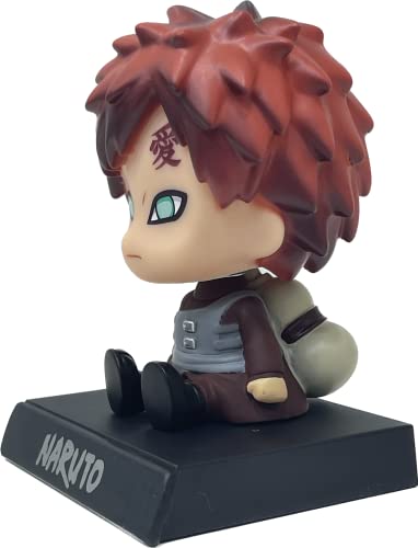 Image of AUGEN Super Hero Gaara Naruto Action Figure Limited Edition Bobblehead with Mobile Holder for Car Dashboard, Office Desk & Study Table (Pack of 1)