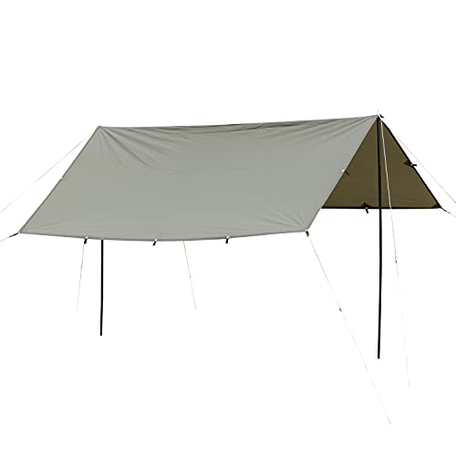 BUNDOK BDK-23KA Square Tarp, Khaki, Standard